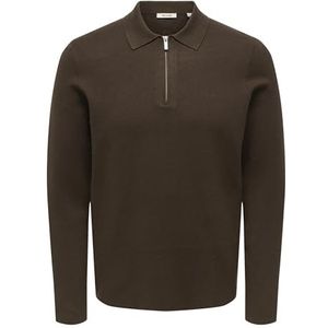 Onscooper - Pullover - Gebreide Pullover - Halve Ritssluiting - Lange Mouwen