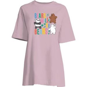 We Bare Bears Nachthemd voor dames, Roze, XXL