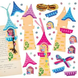Baker Ross FN186 Rapunzel Boekenlegger Kits - Set van 6, Wereld Boeken Dag Kits, Boekenlegger Maken voor Kinderen