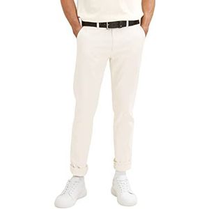 TOM TAILOR Uomini Travis Slim Chino broek 1032868, 13808 - Creme, 27W / 34L