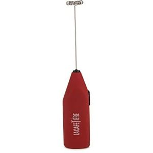 La Cafetière Handheld melkschuimer - eenvoudig te gebruiken draagbare elektrische melkopschuimer roestvrijstalen spoel barista-stijl koffie thuis - rood, één maat