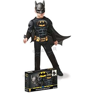 Rubies - Batman-kostuum luxe, zwart - DC Comics, kinderen, 155114M, maat M 5 tot 6 jaar