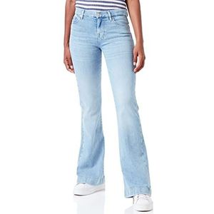 7 For All Mankind Dojo Slim Illusion met geborduurde 7 jeans, lichtblauw, regular