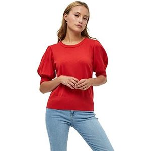 Minus Dames Liva Knit Tee T-shirt, Lava rood, XXL