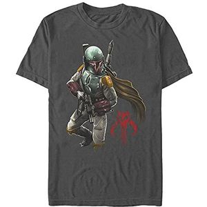 Star Wars Mandalorian Warrior T-shirt voor heren, antracietgrijs., XXL