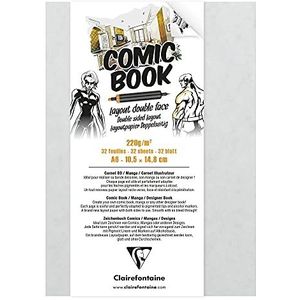 Zeichenbuch für Comics, Mangas und Designs, weißes Layoutpapier 220g A6 32 Blatt