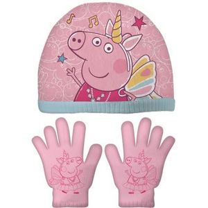 ARDITEX PP14809 Set met magische handschoenen en muts van polyester van EONE-Peppa Pig