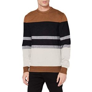 7 For All Mankind Heren Crew Neck Knit Shirt, meerkleurig, L
