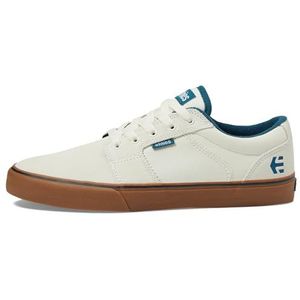 Etnies Heren Barge LS Skate Schoen, Wit/Blauw/Gum, 9.5 UK, Witte Blauwe Gom, 44 EU