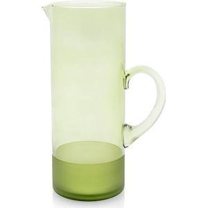 Glazen karaf met matte bodem, kleur groen, inhoud 1,4 l, vaatwasmachinebestendig