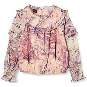 Scotch & Soda All-over bedrukte top met ruffles-blouse voor meisjes en meisjes, Combo M 0592, 12