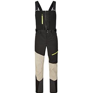 Ziener TALINIS-BIB Skibroek/Freeride-broek | Sympatex, bretels, PFC-vrij, Black.Silver beige, 48