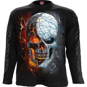 Spiral Divided Soul Shirt met lange mouwen zwart XXL 100% katoen Basics, Horror, Rock wear, Schedels