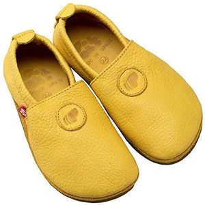 Pololo Unisex kinderen blote voeten effen outdoor geel platte slippers, geel, 33 EU