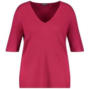 Samoon T-shirt voor dames, cranberry, 46 NL