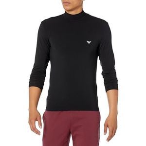 Emporio Armani Heren sweater soft modal sweatshirt, zwart, XL