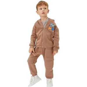 Koton Babyboys Jogger Pocket Detail Trekkoord Katoen Mix Sweatpants, bruin (540), 6-9 Maanden
