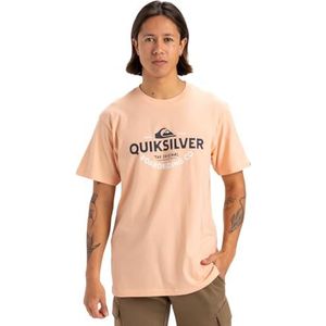 Quiksilver TYPED Out SS T-shirt met korte mouwen voor heren, roze, S, Perfect perzik, S
