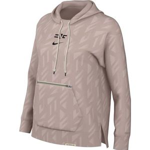 Nike Dames Top Ent Wnk Df SI Po FLC Hoodie Gx, Pink Oxford/Black, DX0628-601, S