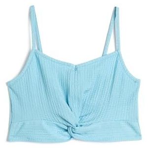 Koton Girls's Crop Tank Top Dunne Strappy Slim Cut Shirt, blauw (637), 11-12 Jaar