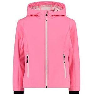 CMP Softshell Jacke 3a29385n jas voor meisjes, Roze Fluo-Wit, 140
