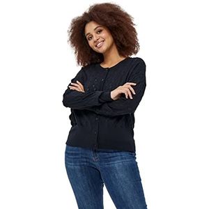 Peppercorn Dames Tana Short Cardigan Sweater, zwart, 50 Grote maten