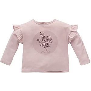 Pinokio Blouse LS Julia, 95% katoen 5% elastaan, roze met bloem, meisjes 92-122 (122), Pink Flower Julia, 122 cm