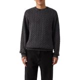 Levi's - LV PRESIDIO - Trui met Ronde Hals - Pirate Black - Kabelpatroon