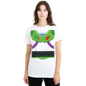 mandarin creative ltd Toy Story Buzz Lightyear kostuum dames T-shirt, wit, X-Large, Wit, XL