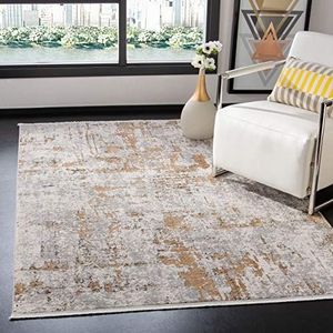 Safavieh Modern geweven rechthoekig tapijt, shivan collectie, SHV723, in grijs/goud, 160 x 229 cm voor woonkamer, slaapkamer of elke binnenruimte