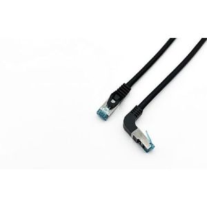Equip 605891 Cat.6A S/FTP patchkabel, afgeschuind op rechte stekker, 2,0 m, zwart