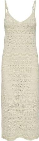 ONLY - ONLAvina - Gebreide Jurk - Beige - 3/4 Lengte - Mouwloos