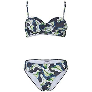 Fashy Bikiniset voor dames, grijs/groen/wit, 42 / B