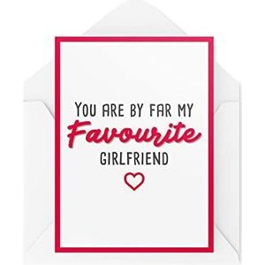 Grappige kaarten, Valentijnsdag verjaardagskaarten voor haar, je bent veruit mijn favoriete vriendin, vriendin partner plezier Womens kaarten, CBH413