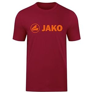 Jako - Promo T-Shirt - Wijnrood / Fluo Oranje - Katoen