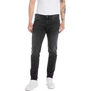 Replay Willbi Slim fit jeans voor heren, 099 Black Delavè, 32W / 34L