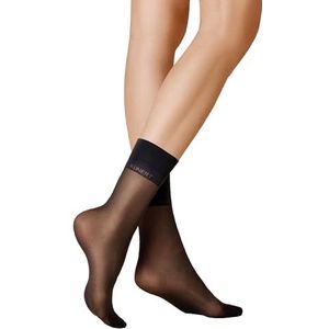 KUNERT Dames glans fijne sokken, 163000 Satin Look 20, Gr. 35/38, zwart (Black 0500)