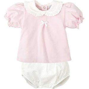 BABIDU Set voor meisjes met korte mouwen, uniseks, voor baby's, Roze, 0-3 Maanden