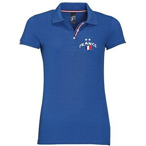 Supportershop Frankrijk kampioenen 2 sterren Polo Dames Blauw