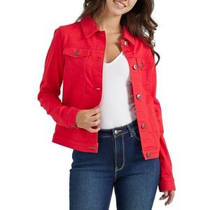 Wrangler Authentics Denim jas voor dames, Rood, S
