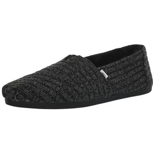 TOMS Alpargata Cloudbound Loafer voor dames, Zwart Rib Gebreid Faux Bont, 37 EU