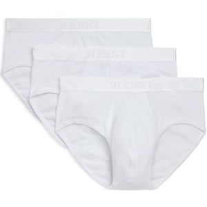 2(X) IST heren Pima Katoen Contour Pouch Brief 3-pack, Wit 3-pack, S