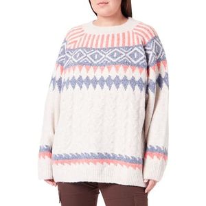 Jalene Gebreide damestrui 15425016-JA03, beige rood blauw, XL/XXL, beige, rood, blauw, XL/XXL