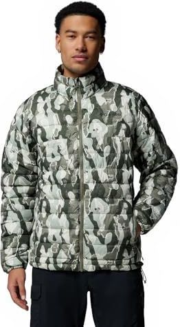 Columbia Heren Powder Lite 2 bedrukte jas, Puffer Jacket, Stone Green Treebark Print, L