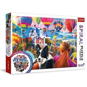 Trefl - Puzzel Spiral: Ballonfestival - 1040 stukjes - Spiraalvorm, Bizarre Afbeeldingen, Kleurrijke Ballonnen, Creatieve Ontspanning, Plezier voor Volwassenen en Kinderen vanaf 12 jaar
