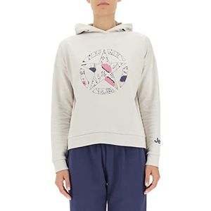 Jeep O102607-J863 J Cropped Sweatshirt met capuchon Star Botanical J22W Dames Light Graystone XL