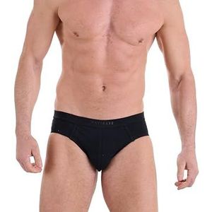 Navigare Herenslips, verpakking van 6 stuks, jersey katoen, elastisch, nieuwe collectie 2025, wit/zwart/gesorteerd, Zwart, XL