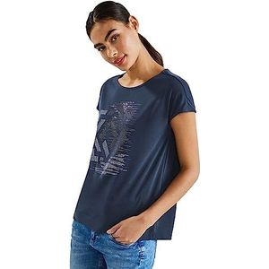 Street One T-shirt voor dames, blauw (deep blue), 42