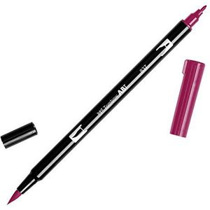 Tombow ABT-837 viltstift Dual Brush Pen met twee punten, wijnrood