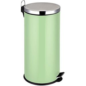 Premier Housewares Pedaalemmer roestvrij staal, groen, 30 liter, 36x30x65